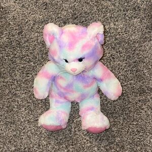 Build A Bear Colorful Plush Cat Toy